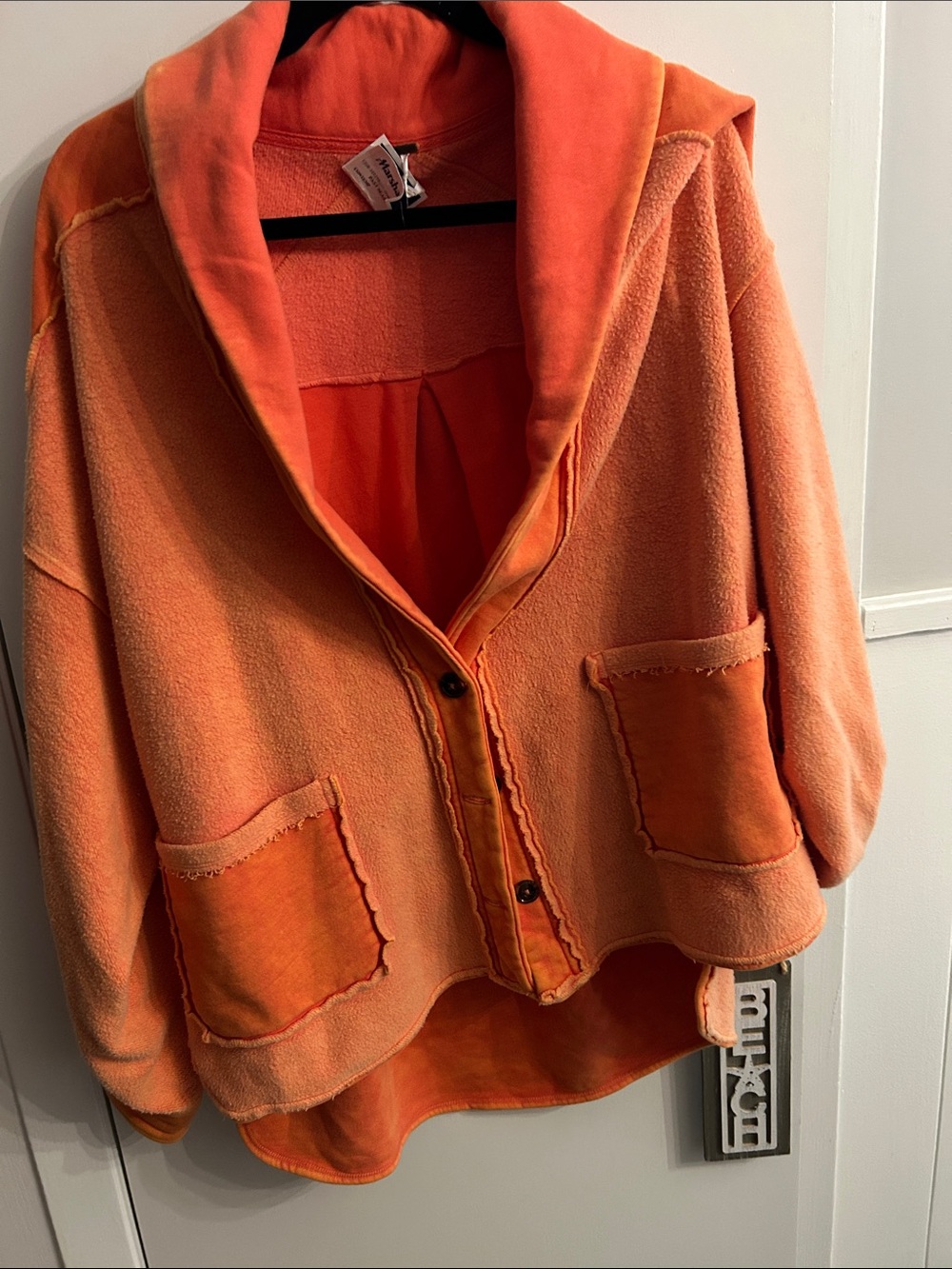 Free People Vibrant Orange cozy Jacket
